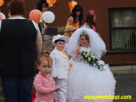 Minime matching child bride and groom Ahh Not okay Not Okay